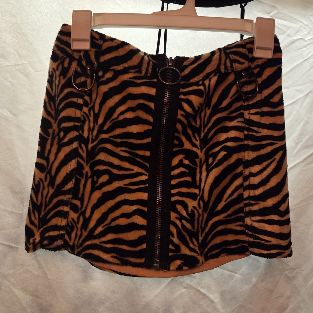 Zebra Print Mini Skirt